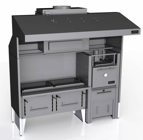 Комплекс Vesta 12. K3-V2-M25 (K3, мангал Vega 2, печь-мангал М25)