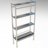 Стеллаж для сушки терелок и стаканов 4-х уровневый (3 Ст+1 Тар) 600*300*1700 (НЕРЖ) Стеллаж для сушки терелок и стаканов 4-х уровневый (3 Ст+1 Тар) 600*300*1700 (НЕРЖ)