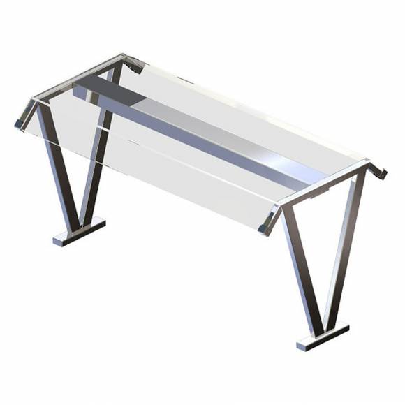 Полка настольная Gastrolux ПН-14.14/V/П/З  стекло закаленное, с подсветкой