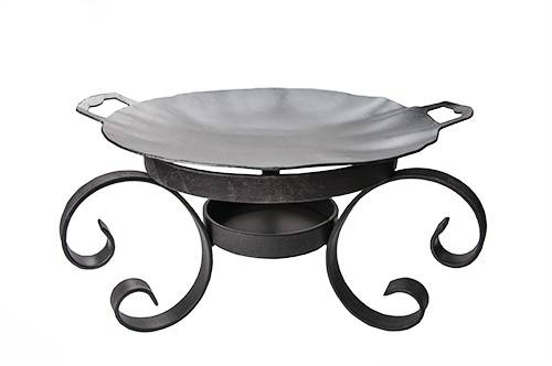 Набор для подачи Саджа сковорода d=40 см. углерод. сталь + подставка h=16 см. Тунис 75646