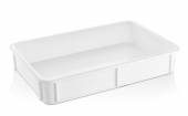 Контейнер для теста 600*400*100 мм. прямой, сплошной, мороз-кий, белый полиэт. GP 76802