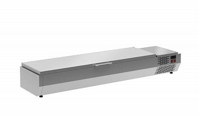 Витрина холодильная настольная для ингредиентов Carboma A40 SM 1,6 с крышкой (7 GN1/3)