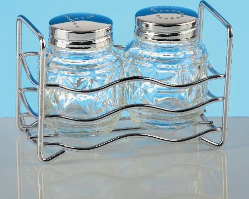 Набор для специй Luxstahl «Волна» 2 предмета на подставке  кт107