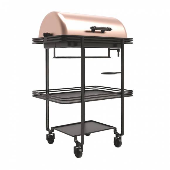 Станция с мармитом,на колесиках,медное напыление 69*60*104 см. P.L.--Hotelware TR 700 FRT C