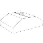 Зонт вытяжной островной купольный 2200*1100