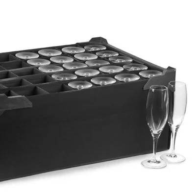 Ящик для барного стекла 24 ячейки d=8/h=16cm,H=195*W373*L540 mm P.L.- Barbossa GLSG0011 SUB