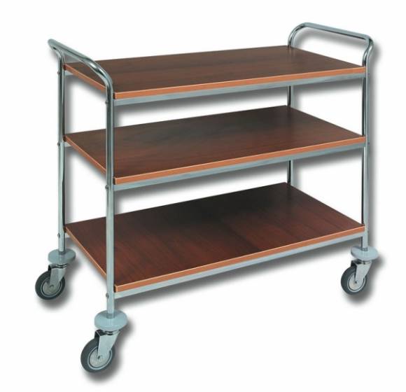Тележка сервировочная ОЛДАК нерж. 3 полки из ламината 550х950мм ТО 37