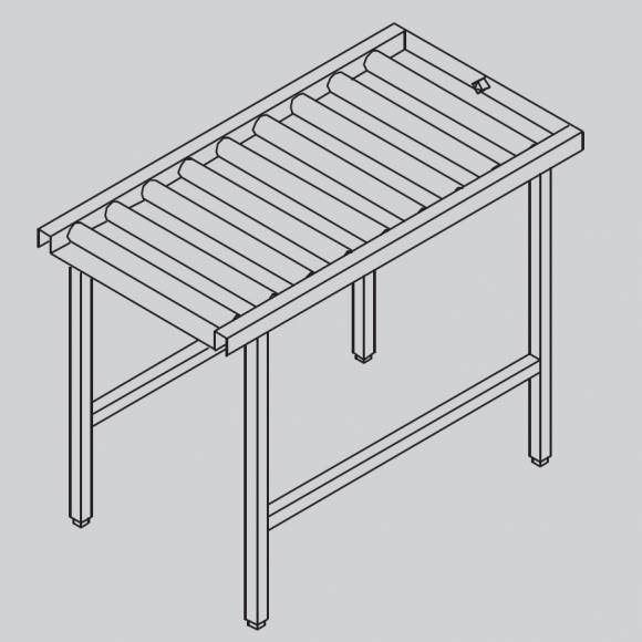 Стол для чистой посуды DIHR LC 96/A роликовый Стол для чистой посуды DIHR LC 96/A роликовый