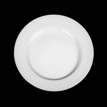 Тарелка мелкая 315мм с орнаментом Corone Palazzo фарфор белый LQ-QK15078G фк061