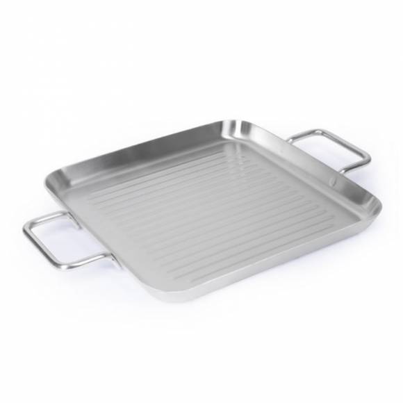 Сковорода-гриль 260х260мм нерж. с двумя ручками Luxstahl индукция Сковорода-гриль 260х260мм нерж. с двумя ручками Luxstahl индукция