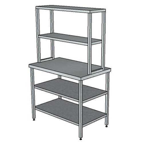 СП2ПДП2 стол произв.1200*800*1650 с 2-мя нижними и 2-мя верхними полками и без борта СП2ПДП2 стол произв.1200*800*1650 с 2-мя нижними и 2-мя верхними полками и без борта