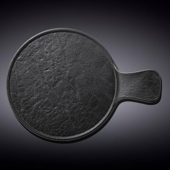 Блюдо для подачи круглое с ручкой 215мм Wilmax WL-661137/A черное /3/24/ Блюдо для подачи круглое с ручкой 215мм Wilmax WL-661137/A черное /3/24/