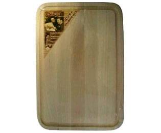 Доска разделочная 300х200х16мм береза с желобком С385   50082.