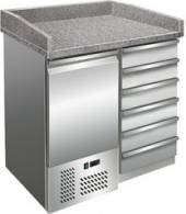 Стол холодильный пиццерийный GN 1/1 серия 700 столешница и бортик из гранита Koreco SPZ4001 8922