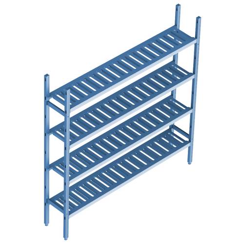 Cтеллажная система Polair LOAD.ME poly 4 яруса 1100x300x1800 18AL.4PP30.11B