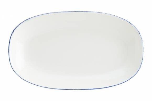 Блюдо овальное 240*140 мм фарфор Gourmet Retro Bonna E101GRM24OKY синий край b