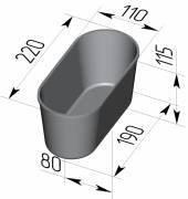 Форма для хлеба Спика 4 Л 7 овал 4 секции (230 х 110 х 105 мм) 4 секции Форма для хлеба Спика 4 Л 7 овал 4 секции (230 х 110 х 105 мм) 4 секции