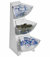 Этажерка 3-х ярусная нерж., 3 съемные полимерн. чаши APS 11444 09100656 Этажерка 3-х ярусная нерж., 3 съемные полимерн. чаши APS 11444 09100656