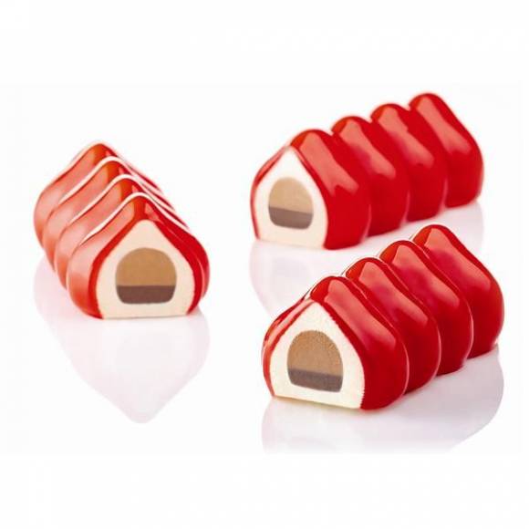 Форма силиконовая PAVOFLEX для пирож. 3D "Нежный" 360х43мм h38мм, 360мл, 5 ячеек Pavoni PX4310S Форма силиконовая PAVOFLEX для пирож. 3D "Нежный" 360х43мм h38мм, 360мл, 5 ячеек Pavoni PX4310S