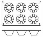Форма сил.для зам.и вып. "Бриоши" 6 порц. d=79 h=37 мм SF034/S