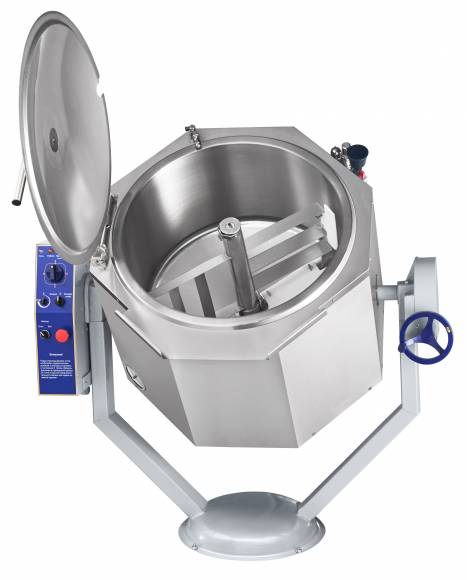 Котел пищеварочный Абат КПЭМ-100-ОМР ручное опрокидывание, миксер