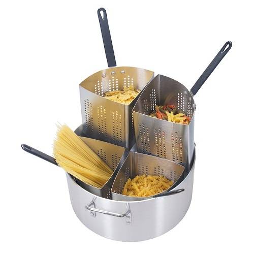 Кастрюля для пасты алюминиевая 3,3л с 4 стрейнерами КНР (JQ-AL044) d=36см h=18см 92001142  