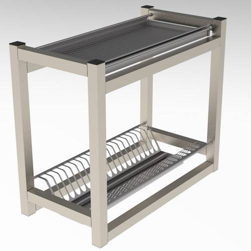 Полка для сушки тарелок и стаканов 2-х уровневая 800*300*500 (нерж) Полка для сушки тарелок и стаканов 2-х уровневая 800*300*500 (нерж)