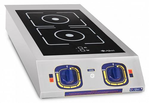Плита индукционная 2-х конфорочная Abat КИП-2Н настольная Плита индукционная 2-х конфорочная Abat КИП-2Н настольная