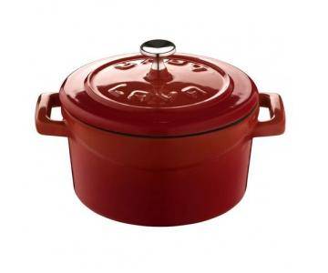 Кастрюля 0,35 л чугун d=10 см красная "TRENDY" LAVA 46805