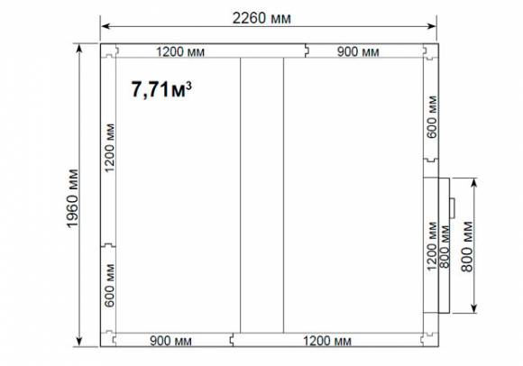 Камера холодильная Polair КХН- 7,71 1960х2260х2200 складская «уголки в комплект не входят» Камера холодильная Polair КХН- 7,71 1960х2260х2200 складская «уголки в комплект не входят»