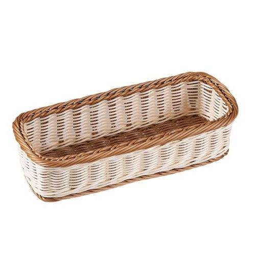 Корзина для хлеба прямоугольная 300*110*70мм, полиротанг Maco WB3011