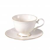 Кофейная пара 100 мл, фарфор, Aristocrat Gold Noble 313607/313017-Gold /6/