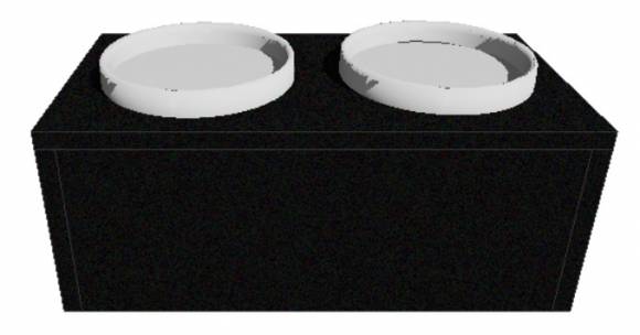 Подставка для салатниц серия RD2 композит 450х230х180 цвет черный Подставка для салатниц серия RD2 композит 450х230х180 цвет черный