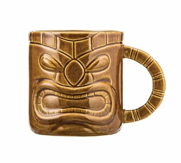 Кружка 450 мл. d=90 мм. h=93 мм. керамика, коричневая Тики 80684