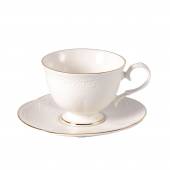 Чайная пара 250 мл, фарфор, Aristocrat Gold Noble 313608/313009-Gold /6/