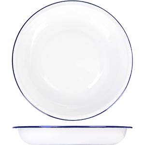 Тарелка глубокая D=230мм металл ProHotel белая эмаль 401/24 3012755