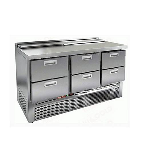 Стол холодильный для салатов (саладетта) Hicold SLE2-222GN (1/6) агрегат внизу