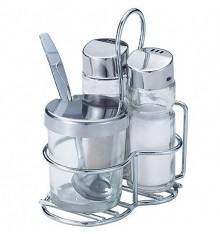 Набор для специй 3 предмета, салфетница Star industrial нерж. стекло 3113 42912