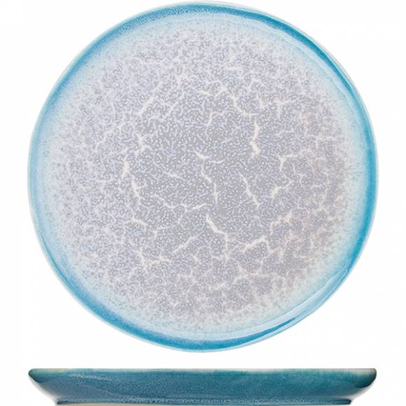 Тарелка «Нептун»; фарфор; D=279мм; бирюз., белый 03012839 A24183W655 /1/12/ Тарелка «Нептун»; фарфор; D=279мм; бирюз., белый 03012839 A24183W655 /1/12/