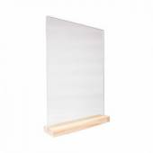 Табличка А4 210*300мм вертикал. прозрач. на дерев. подставке 58100