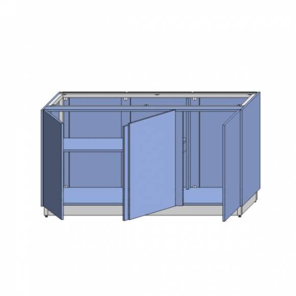 МОБ-Д 1500х800х860 серия RD1 Каркас с обшивкой ЛДСП, двери, 2-е внутр.полки