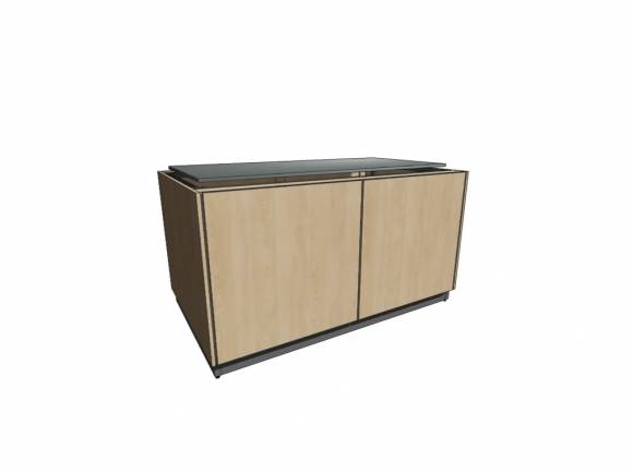 МОБ-Д-В-П 1300х800х860 серия RD1 Каркас с обшивкой ЛДСП, двери, полка, под встройку, пристеный