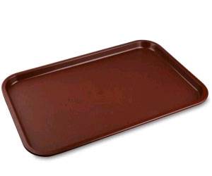 Поднос прямоугольный 46х36см прорезинен. коричневый MG 1418CTBr 45824