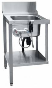 Стол предмоечный Абат СПМП-6-1 (560x671 мм) душ-стойка, мойка цельнотянутая 				