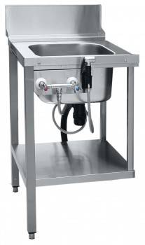 Стол предмоечный Абат СПМП-6-1 (560x671 мм) душ-стойка, мойка цельнотянутая Стол предмоечный Абат СПМП-6-1 (560x671 мм) душ-стойка, мойка цельнотянутая