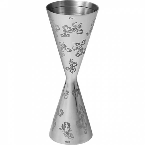 Джиггер нерж. 60/90мл с орнаментом D=52/59,H=155мм Пробар Премиум Мотиво MBJ004EL 