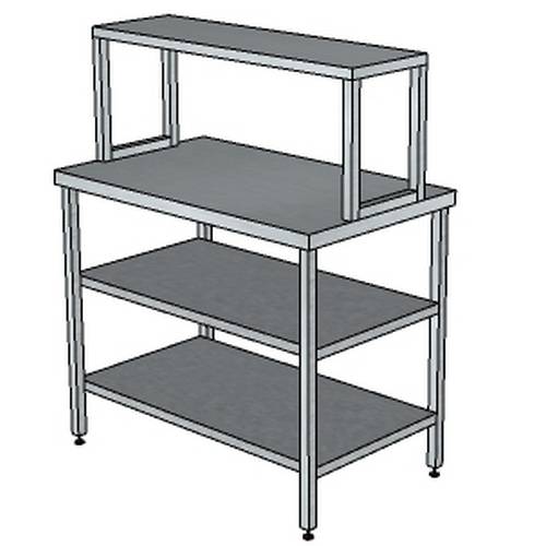 СП2ПДП стол произв.1700*900*1250 с 2-мя нижними и 1-ой верхней полками и без борта 