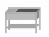 СПП2ВМ стол производственный с полкой и 2-мя ваннами 1500*600*850 гл.300 мм с бортом СПП2ВМ стол производственный с полкой и 2-мя ваннами 1500*600*850 гл.300 мм с бортом