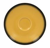 Блюдце 150мм для чашки кофейной RAK Porcelain Lea фарфор желтый с каймой LECLSA15NY /12/ Блюдце 150мм для чашки кофейной RAK Porcelain Lea фарфор желтый с каймой LECLSA15NY /12/
