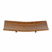 Тарелка прямоугольная 240х145мм на ножках Киото Беж 23852B/PT666 32233 /4/